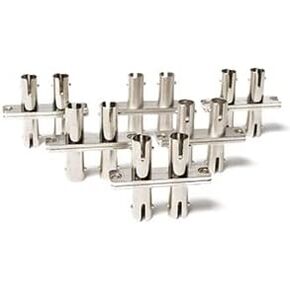 FCD 6 x ST to ST Fiber Couplers Duplex F/F | Female ST Fiber Optical Couplers - 6 Pack | Female/Female Duplex Singlemode or Multimode Compatible | Alt: dup st/st Adapter/Coupler sm mm
