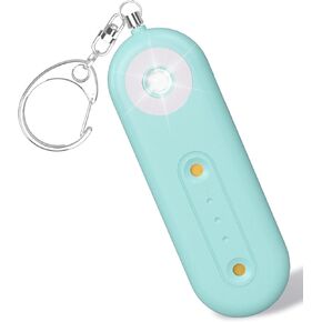 ROTOPATA Personal Safety Alarm Keychain for Women, Rechargeable 130DB Loud Emergency Self Defense Key Chain Siren with LED Strobe Light for Elderly Traveling College Essentials (Black)