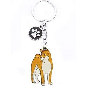 Dog Keychain, Lovely Dog Key-ring Portable Metal Keychain Keyring Key Decor Car Keyring Decoration