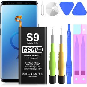 Battery for Samsung Galaxy S9 Replacement Kits,[6600mAh](2024New Upgraded) Compatible with Samsung Galaxy S9 Models G960F, G960F/DS, G960U, G960W, G9600 with Professional Tool Kit