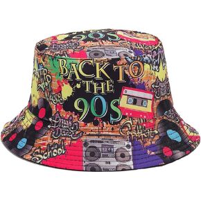 Quanhaigou Bucket Hat for Men Women,Packable Reversible Printed Sun Hats,Fisherman Outdoor Summer Travel Hiking Beach Caps
