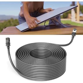 Rectangular Satellite Starlink Gen3 (V3) Extender Cable Outdoor for Sea/Roofs/RV/Oasis/Foothill Condition, 1200Mbps Extender Cable (49FT(15M))