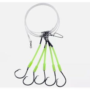 Pack of 2 Set Deep Drop Snapper Rigs Bottom Fishing Rig 5 Circle Hooks 6/0-9/0