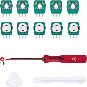 Mcbazel 10Pcs 2K3 Ohm Potentiometer Replacement for PS5 Dual Sense Controller, Trimmer Potentiometer Sensor Module Sensor for ALPS Analog Joystick with Open Tool Kit
