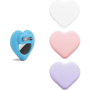 AirTag Holder for Kids, 4 Pack Silicone GPS Tracker Case with Safety Pins for Children, Elderly, Backpack, Luggage, Hidden Inside Clothes (Green/Blue/Pink/Red)