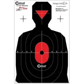 Caldwell Shooting Supplies Silhouette Dual Zone Target - 8 Pack