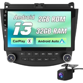 AWESAFE Car Radio Stereo 2+64GB 10 inch Touch Screen for Honda Accord 7th 2003 2004 2005 2006 2007 with CarPlay Android Auto