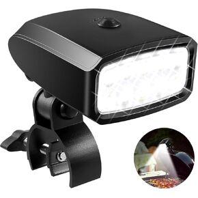 Grill Light, Yuyotrre Grill Light for Outdoor Grill, Portable 360 Rotatable BBQ Light with 10 Super Bright LED Lights, Grill Accessories with Sturdy Clamp Mount Fits Handle (Battery NOT Included)