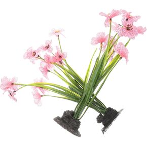 CANIGHT 2pcs Aquarium Landscaping Artificial Plant Betta Fish Tank Accessories Fish Tank Decorations Silk Plants for Aquarium Faux Greenery Fake Plant Decor Bettas Crawl Water Tank Plastic