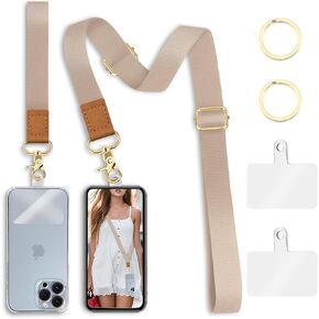 Phone Lanyard Wrist Strap Crossbody, Be Kind Cell Phone Lanyard for Around The Neck Wristlet Adjustable Phone Strap, Rainbow Cute Lanyard for Keys iPhone Case ID Badges Phone Accessories