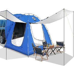 خيمة تخييم عالمية لسيارات الدفع الرباعي مع مظلة كبيرة، خيمة سيارة مقاومة للماء، ملحقات تخييم بسعة تصل إلى 4 أشخاص، إعداد سهل لحقائب الظهر والسفر والمشي لمسافات طويلة في الهواء الطلق in Kuwait
