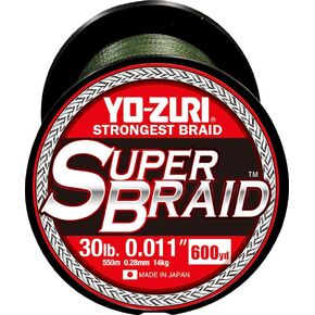 Yo-Zuri Superbraid 600 yd Floating Braid, Dark Green, 30 lb