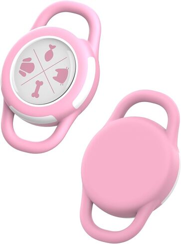 Waterproof Airtag Holder for Dog Collar, Airtag Holder for Cat Collar, Silicone Soft Lightweight Airtag Holder,Airtag Holder-2 Pack (Pink + Rose, Small) in Saudi Arabia