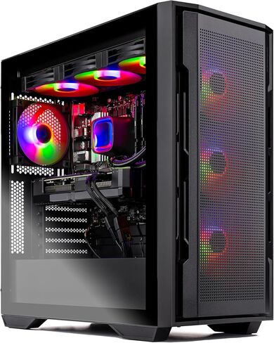 Skytech Rampage Gaming PC Desktop, Ryzen 7 9700X 3.8 GHz (5.5GHz Turbo Boost), NVIDIA RTX 4060 Ti 8GB GDDR6X, 1TB SSD, 16GB DDR5 RAM 5200, 750W Gold PSU, 360mm ARGB AIO, Wi-Fi, Win 11 Home in Saudi Arabia