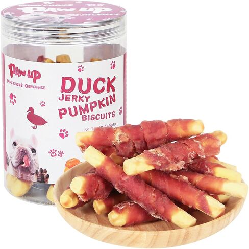 Dog Treats Chicken Wrapped Biscuits Pumpkin Sticks, Rawhide Free Soft Chewy w/Taurine, Dog Training Treats,12.5 oz in Saudi Arabia