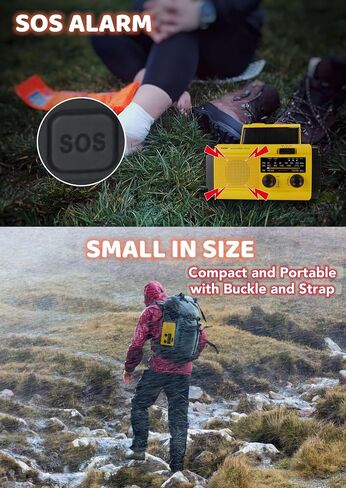 Kaito KA278 Emergency Radio – AM/FM NOAA Weather Radio and 4,000 mAh Power Bank Rechargeable with Solar Panel and Hand Crank (Yellow) in Saudi Arabia
