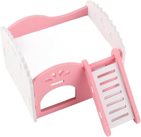 Pet Hamster Rat Guinea Pig Small Animal Castle Sleeping House Nest Exercise Toy 2 Layers with Stair Design 3 Colors in Saudi Arabia