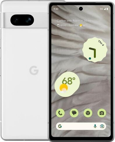 Google Pixel 7a - Unlocked Android Cell Phone with Wide Angle Lens and 24-Hour Battery - 128 GB - Snow (Renewed) in Saudi Arabia