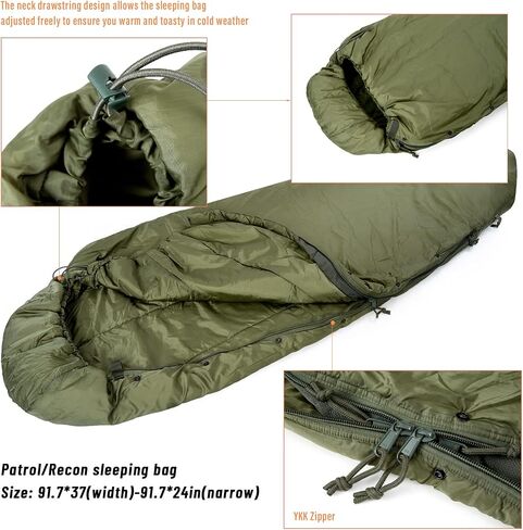MT Army Military Modular Sleeping Bags System, Multi Layered with Bivy Cover for All Season, Woodland/Multicam in Saudi Arabia