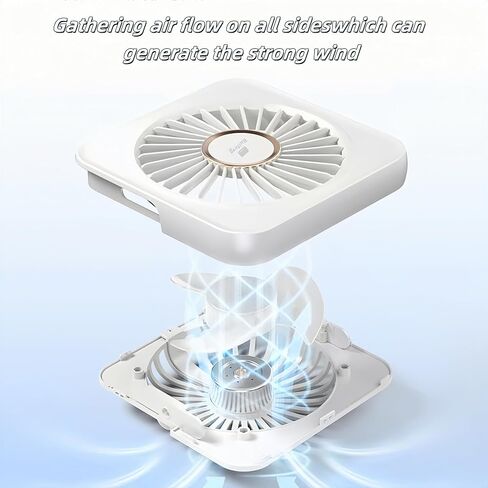 Desktop Fan A219 – Rechargeable, Ultra Quiet, 3-Speed Adjustable, 180° Rotation, Portable USB-C Fan with 2000mAh Battery – Perfect for Office, Home, and Camping - Green in Saudi Arabia