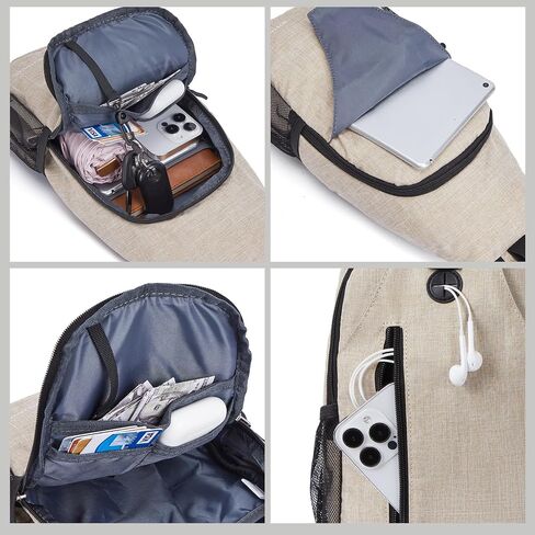BOSTANTEN Sling Bag, Crossbody Backpack RFID Shoulder Chest Bag for Men Women Travel Hiking Casual Daypack in Saudi Arabia
