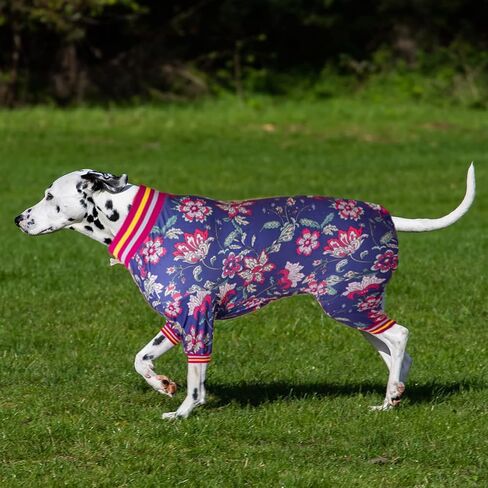 LovinPet Dog Jumpsuit, Post Operative Protection Dog Pajamas, Coverage Dog Jumpsuit, Lightweight Pretty Sweet Focal Flowers Black Prints as Dog Sweater Bottoming for Dogs Apparel XXL in Saudi Arabia