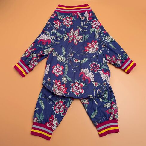 LovinPet Dog Jumpsuit, Post Operative Protection Dog Pajamas, Coverage Dog Jumpsuit, Lightweight Pretty Sweet Focal Flowers Black Prints as Dog Sweater Bottoming for Dogs Apparel XXL in Saudi Arabia
