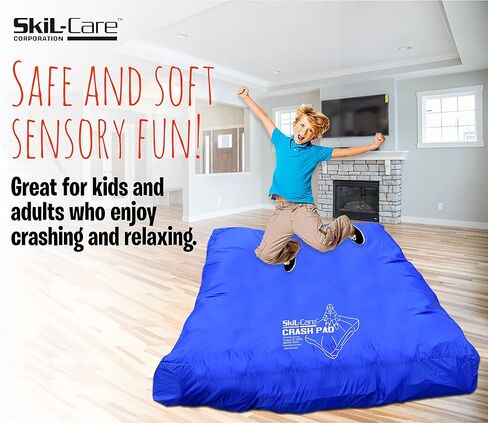 وسادة إسفنجية حسية مقاس 3 أقدام × 4 أقدام من Skil-Care مع غطاء نايلون سهل التنظيف للأطفال والكبار، مثالية للغرف الحسية والفصول الدراسية والمنزل، باللون الأزرق in Kuwait
