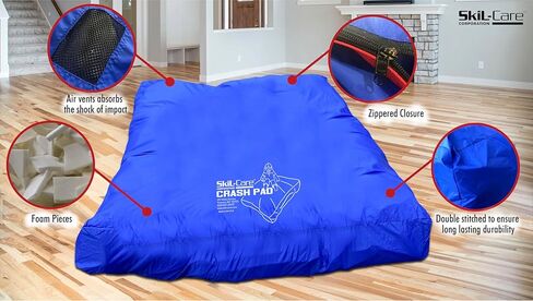 وسادة إسفنجية حسية مقاس 3 أقدام × 4 أقدام من Skil-Care مع غطاء نايلون سهل التنظيف للأطفال والكبار، مثالية للغرف الحسية والفصول الدراسية والمنزل، باللون الأزرق in Kuwait