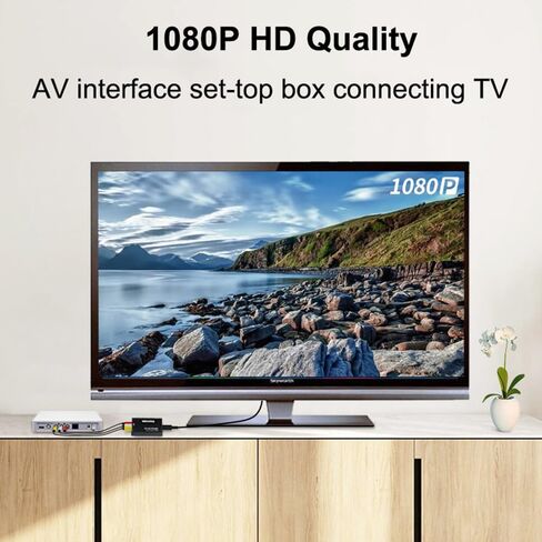 محول RCA إلى HDMI، محول AV إلى HDMI، محول صوت فيديو CVBS مركب صغير 1080P، متوافق مع كاميرا N64 Wii PS2 Xbox VHS VCR DVD، يدعم PAL/NTSC مع كابل طاقة USB in Kuwait