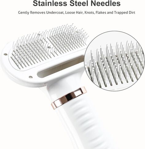 2-in-1 Dog Bath Brush Dryer & Dog Blow Dryer, Pet Grooming Dryer with Slicker Brush for Dogs, Dog Grooming Kit, Quiet & Portable Pet Supplies for Dog Bath and Grooming in Saudi Arabia