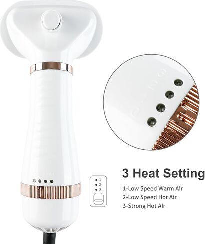 2-in-1 Dog Bath Brush Dryer & Dog Blow Dryer, Pet Grooming Dryer with Slicker Brush for Dogs, Dog Grooming Kit, Quiet & Portable Pet Supplies for Dog Bath and Grooming in Saudi Arabia