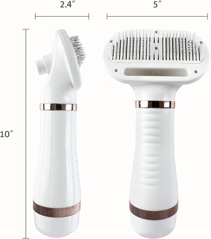 2-in-1 Dog Bath Brush Dryer & Dog Blow Dryer, Pet Grooming Dryer with Slicker Brush for Dogs, Dog Grooming Kit, Quiet & Portable Pet Supplies for Dog Bath and Grooming in Saudi Arabia