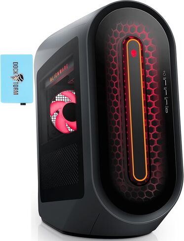 كمبيوتر Alienware Aurora R15 للألعاب (AMD Ryzen 7 7700X 8-Core، GeForce RTX 4070 Ti، ذاكرة الوصول العشوائي DDR5 سعة 64 جيجابايت، SSD 4 تيرابايت PCIe، WiFi 6E، BT 5.3، Win 11 Pro) مع لوحة مفاتيح وماوس وDockztorm Hub in Kuwait