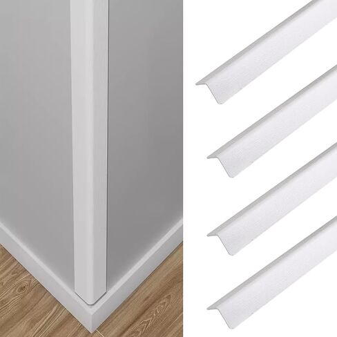 White Wall Corner Protector, Easy to Install, Pack of 4 – 3ft L x 1in W– Self Adhesive Walls Edge Protector for Furniture Corner & Edge Safety Bumpers in Saudi Arabia
