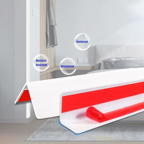 White Wall Corner Protector, Easy to Install, Pack of 4 – 3ft L x 1in W– Self Adhesive Walls Edge Protector for Furniture Corner & Edge Safety Bumpers in Saudi Arabia