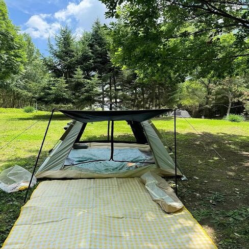 Picnic Blanket - Folding Picnic Blanket- Outdoor Picnic Blanket, Soft Beach Blanket for Holiday Barbecues, Park Camping, Hikes and Concerts (Yellow Grid, 55in*70in) in Saudi Arabia