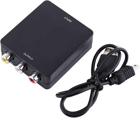 محول AV HDMI، توصيل وتشغيل محول HDMI رقمي إلى AV باللون الأسود/الأبيض، HDMI إلى كاميرا HD DVD (أسود) in Kuwait