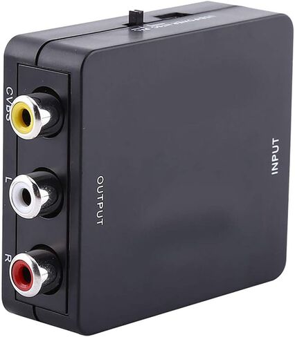 محول AV HDMI، توصيل وتشغيل محول HDMI رقمي إلى AV باللون الأسود/الأبيض، HDMI إلى كاميرا HD DVD (أسود) in Kuwait