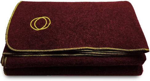 Orion Outpost Trading Co. Vestige Military Wool Blanket, 4+ lbs, 66" x 84" (Green/Gold Stitching) in Saudi Arabia
