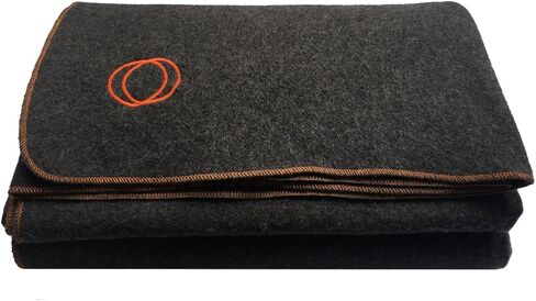 Orion Outpost Trading Co. Vestige Military Wool Blanket, 4+ lbs, 66" x 84" (Green/Gold Stitching) in Saudi Arabia