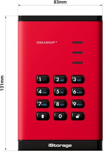 iStorage diskAshur3 SSD 2TB Blue - Secure Portable Solid State Drive - Password Protected - Dust & Water Resistant - Hardware Encryption in Saudi Arabia