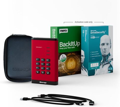 iStorage diskAshur3 SSD 2TB Blue - Secure Portable Solid State Drive - Password Protected - Dust & Water Resistant - Hardware Encryption in Saudi Arabia