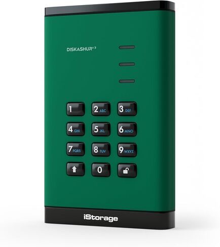 iStorage diskAshur3 SSD 2TB Blue - Secure Portable Solid State Drive - Password Protected - Dust & Water Resistant - Hardware Encryption in Saudi Arabia