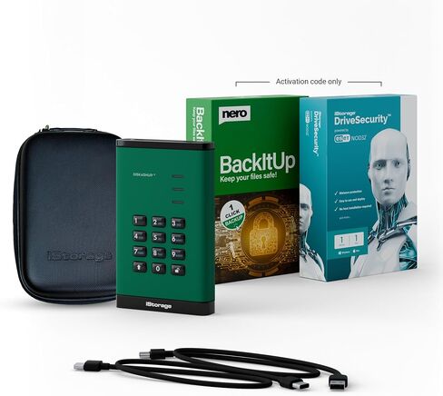 iStorage diskAshur3 SSD 2TB Blue - Secure Portable Solid State Drive - Password Protected - Dust & Water Resistant - Hardware Encryption in Saudi Arabia
