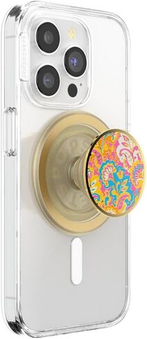 مقبض هاتف دائري من PopSockets متوافق مع MagSafe، يتضمن حلقة محول، حامل هاتف، متوافق مع الشحن اللاسلكي - ذهبي غاودي in Saudi Arabia