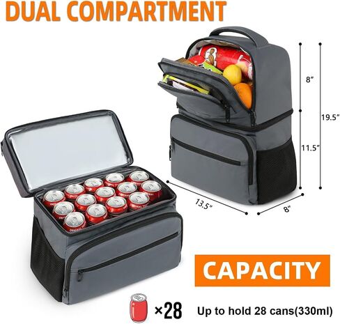 حقيبة ظهر MATEIN Cooler، حقيبة ظهر غداء معزولة 26/40 علبة للرجال والنساء | طبقة مزدوجة، خفيفة الوزن وناعمة، مع حجرة تبريد، حقيبة غداء رائعة مضادة للتسرب، هدايا البيرة للتخييم على الشاطئ والمشي لمسافات طويلة in Kuwait