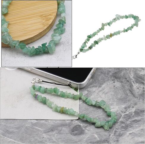 Create idea 2PCS Mobile Phone Beads Lanyard Phone Charm Crystal Bead Hand Wrist Strap Bracelet for Keychains U Disk Handbag Decoration (Red & Green) in Saudi Arabia
