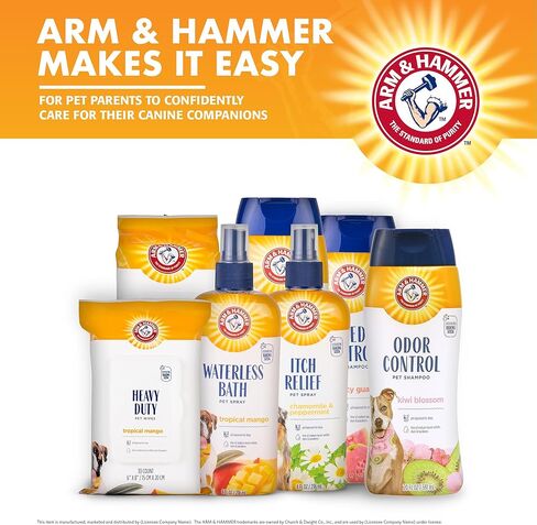 Arm & Hammer for Pets Waterless Bath Spray for Dogs Baking Soda, Mango Scent | Professional Quality Dog Grooming Spray, Free of Sodium Lauryl Sulfate & Parabens, 8 Fl Oz - 6 Pack in Kuwait
