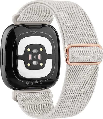Amzpas Bands Compatible with Fitbit Versa 4 Band/Fitbit Versa 3 Bands/Fitbit Sense Band/Fitbit Sense 2 Band for Women Men, Soft Elastic Nylon Band Replacement for Fitbit Versa 4/Versa 3/Sense 2 in Saudi Arabia